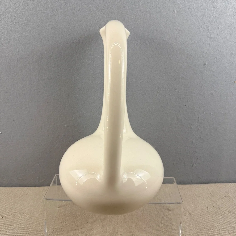 Vintage Jaru California Pottery Ewer MCM Cream Ceramic Pitcher Vase 11
